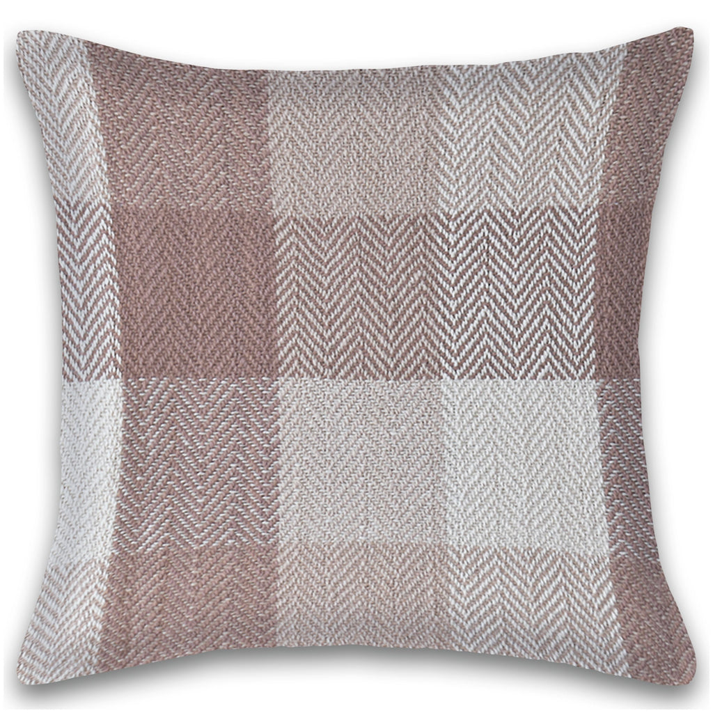 Herringbone Check Cotton Cushion with filler