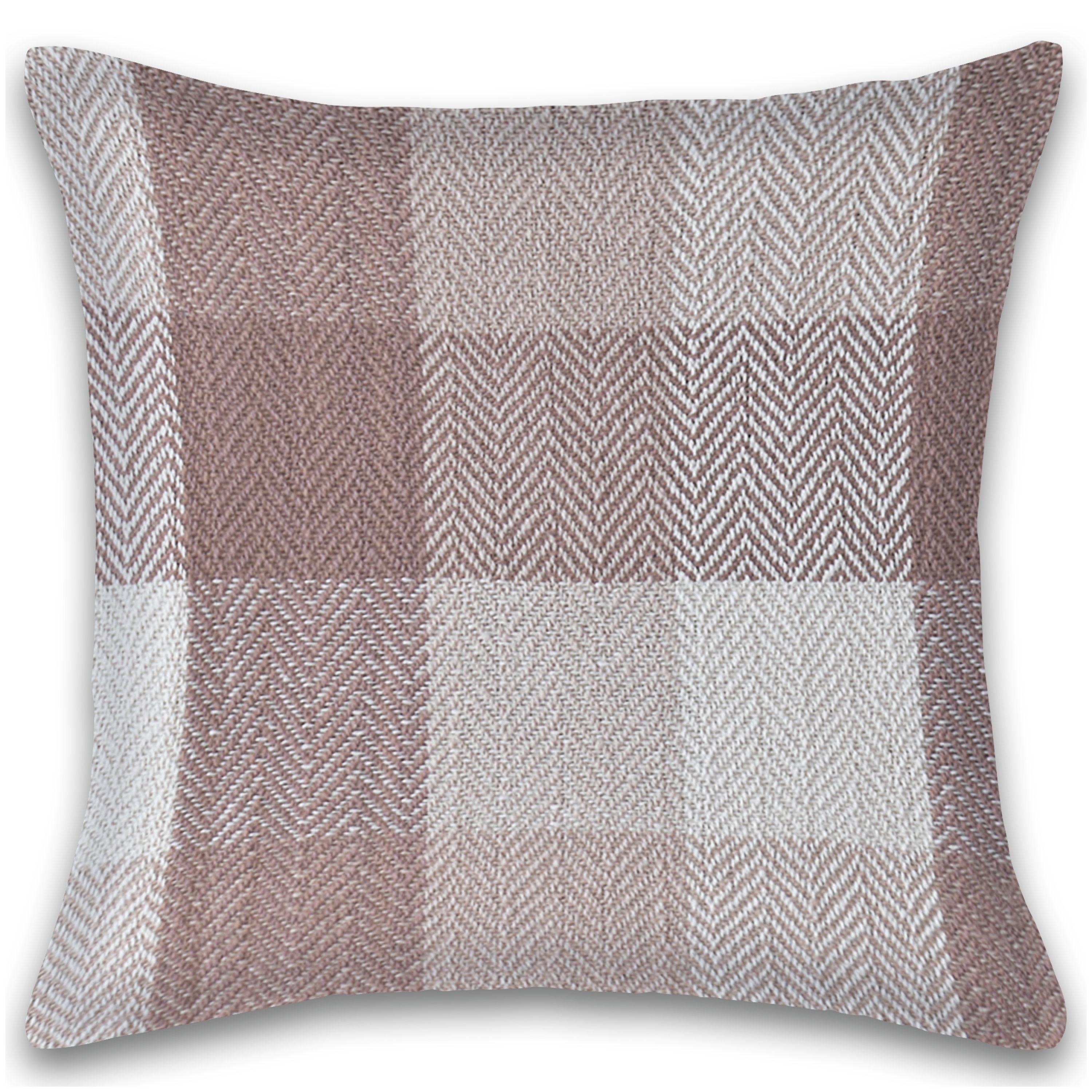 Herringbone Check Cotton Cushion with filler