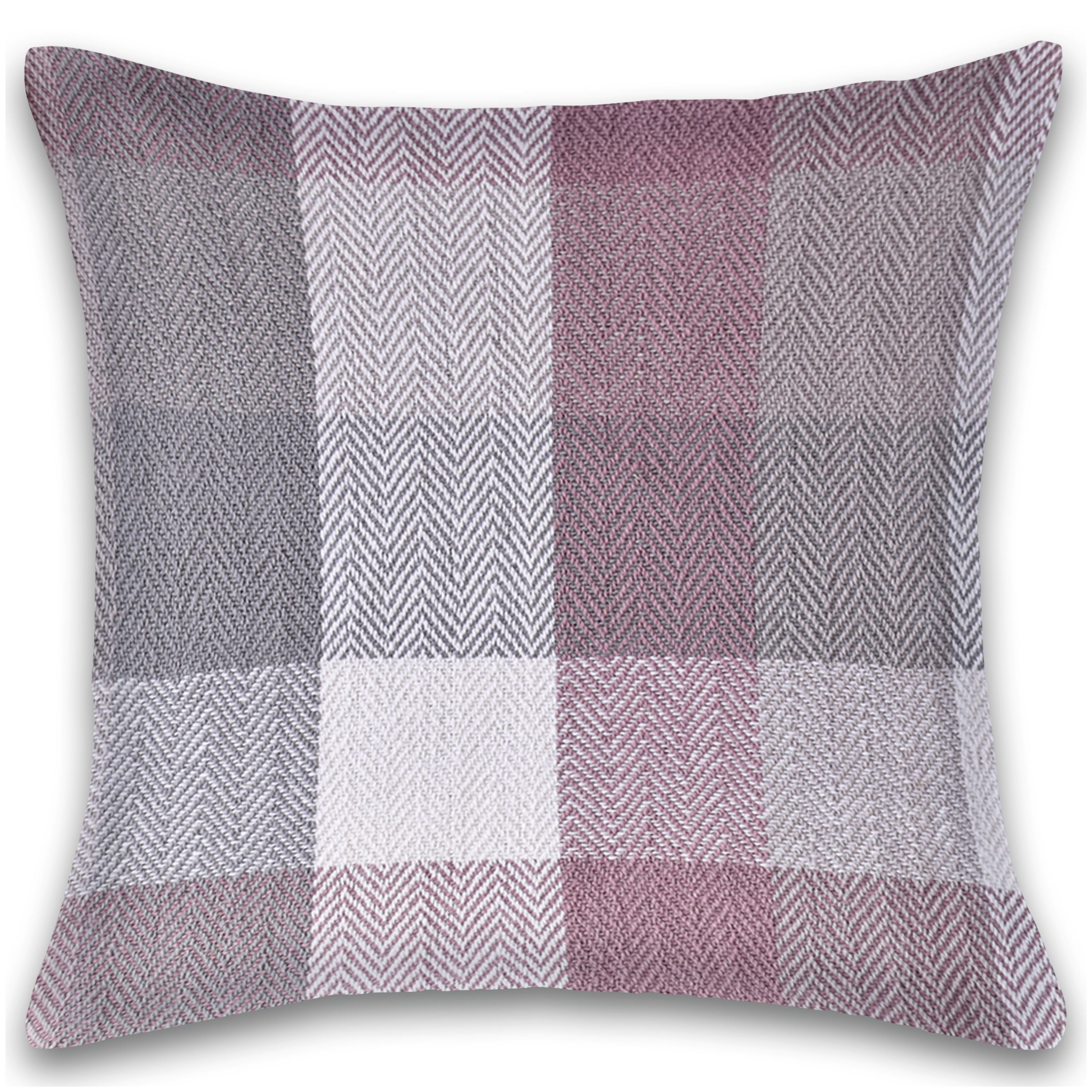 Herringbone Check Cotton Cushion with filler