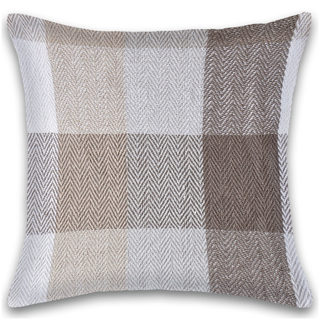 Herringbone Check Cotton Cushion with filler
