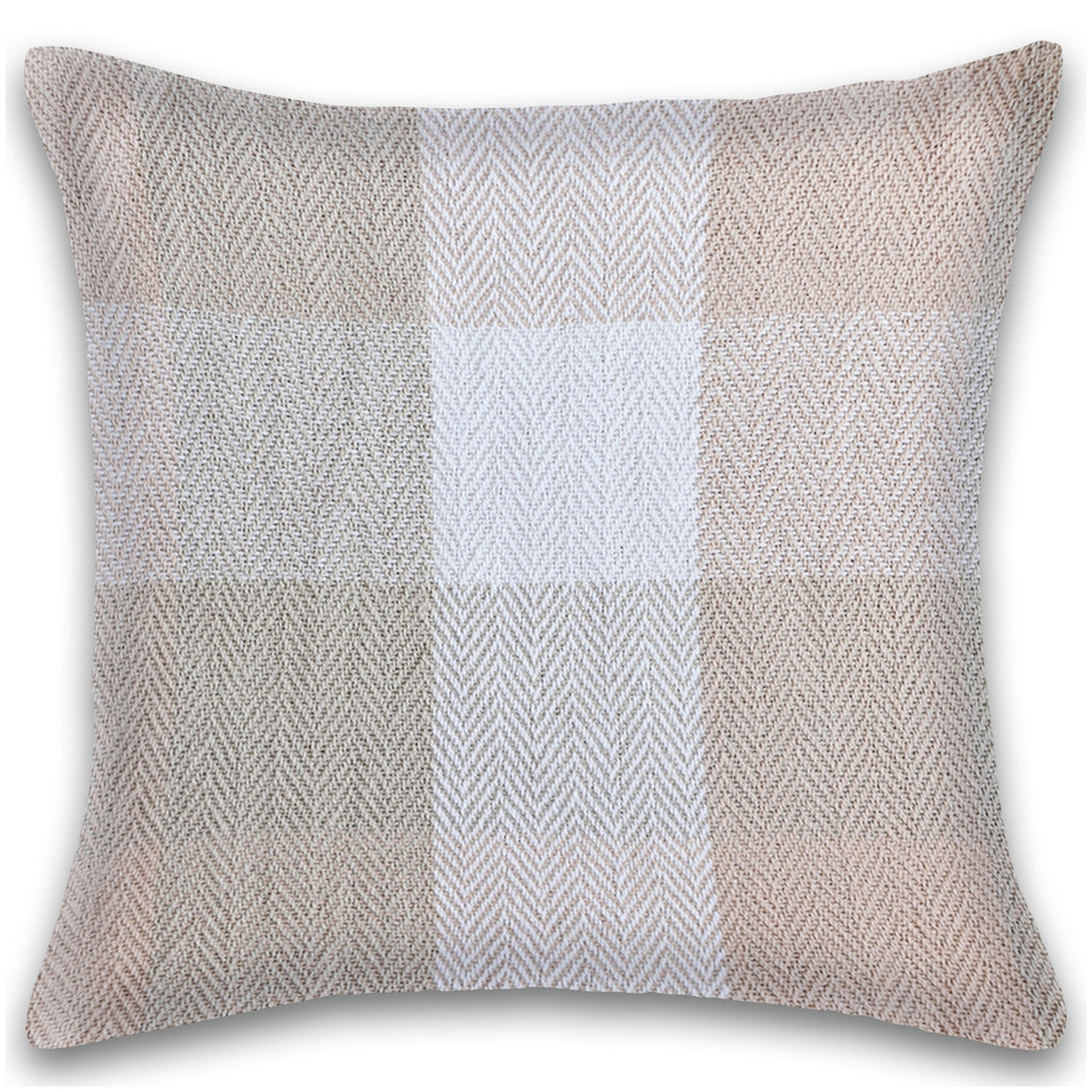 Herringbone Check Cotton Cushion with filler