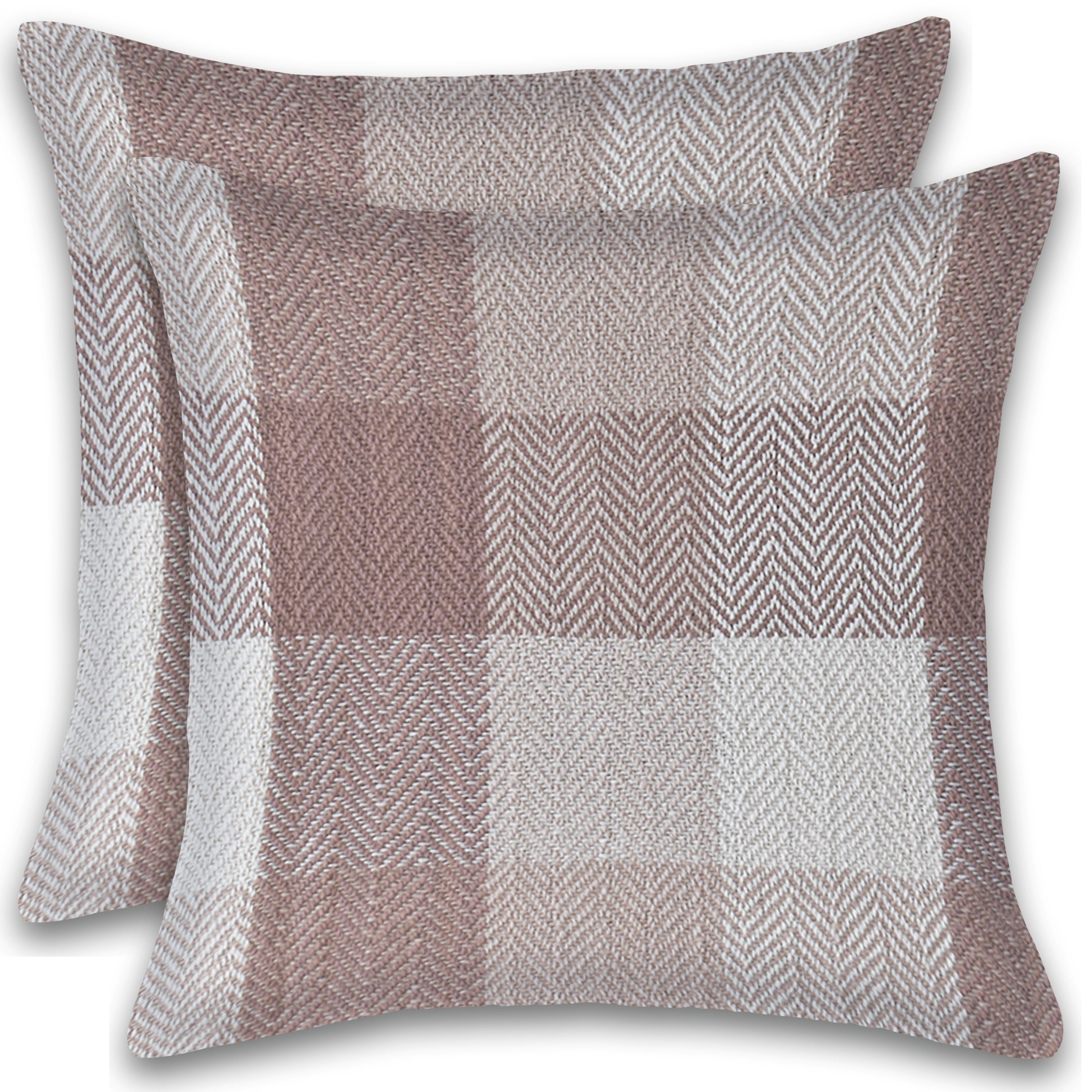 Herringbone Check Cotton Cushion with filler