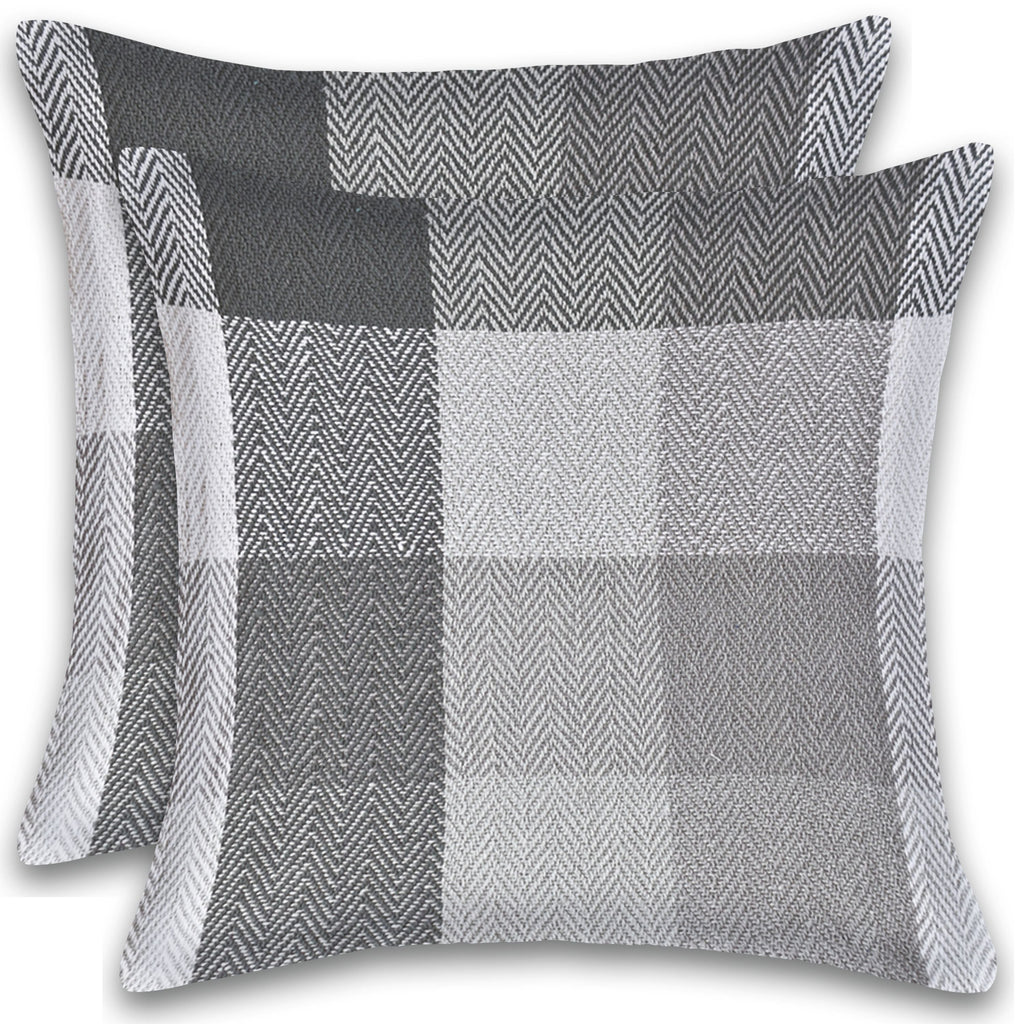 Herringbone Check Cotton Cushion with filler