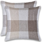 Herringbone Check Cotton Cushion with filler