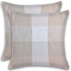 Herringbone Check Cotton Cushion with filler
