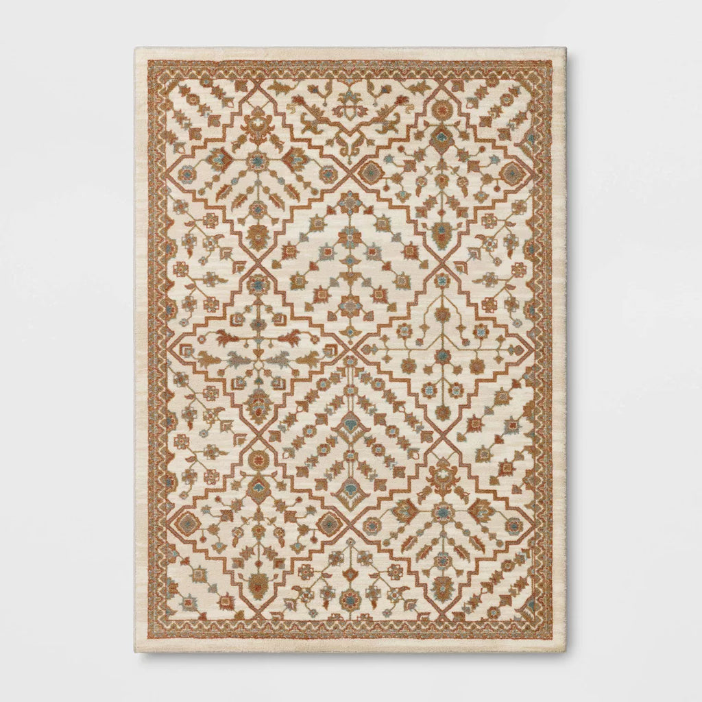 5'x7' Persian Style Area Rug Ivory/Tan - Threshold