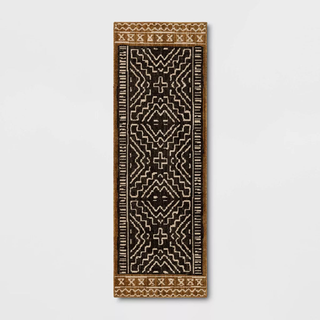 2'4"x7' Global Runner Rug Black/Tan - Threshold