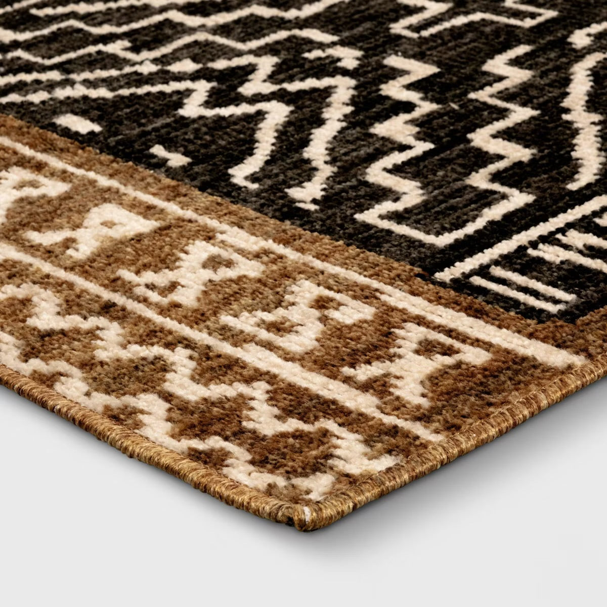 2'4"x7' Global Runner Rug Black/Tan - Threshold