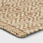 5'x7' Jute Diamond Area Rug Tan/Ivory - Threshold