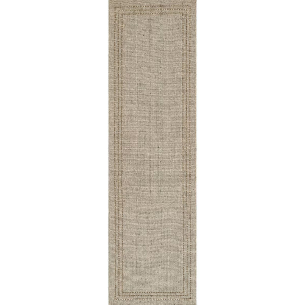 2'3"x8' Oliver Striped Border Handloomed Runner Rug Natural