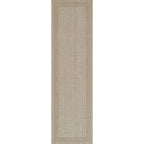 2'3"x8' Oliver Striped Border Handloomed Runner Rug Natural