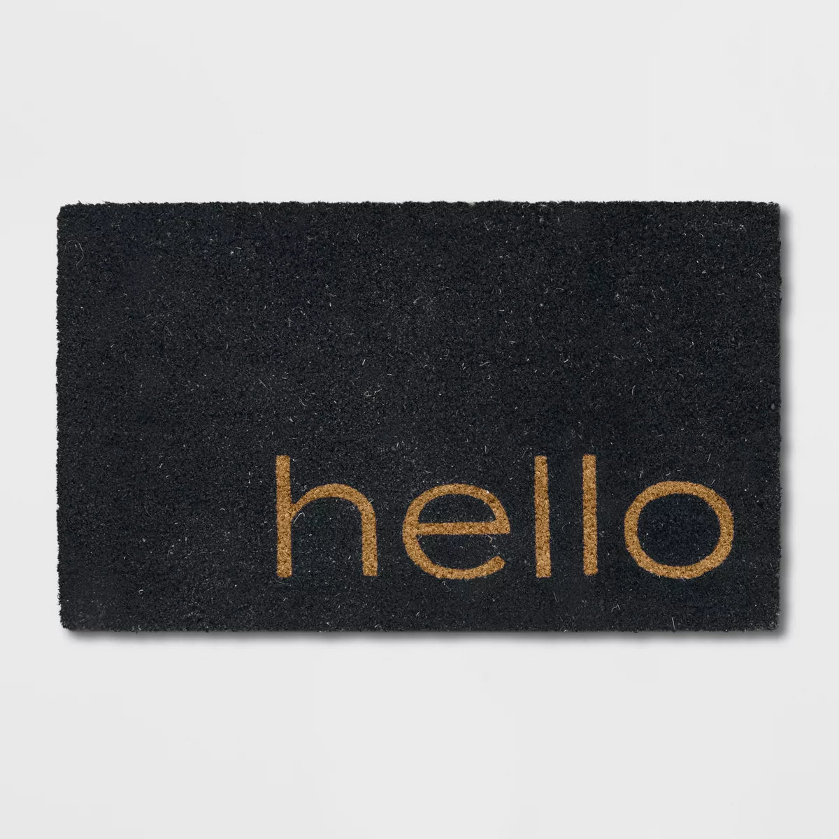1'6"x2'6"/18"x30" Hello Coir Doormat Black - Threshold