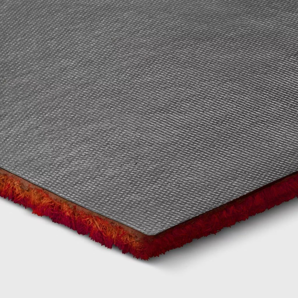 Christmas Snowflakes Flocked Doormat Red - Wondershop