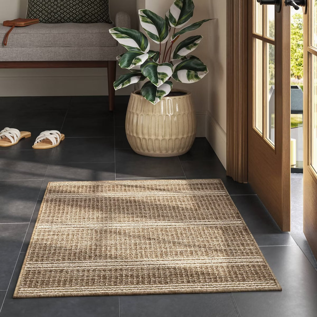 2'x3' Washable Tufted Accent Rug Light Brown - Threshold