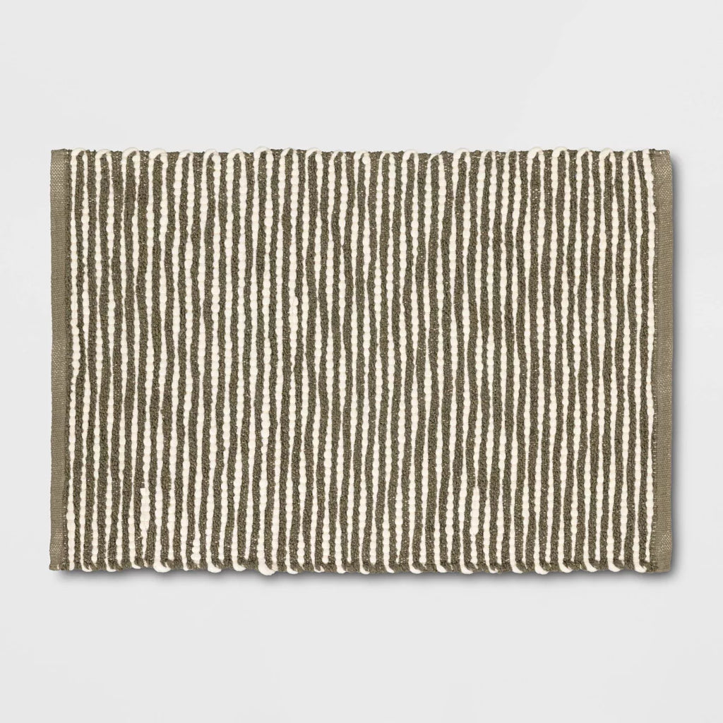 2'x3' Striped Accent Rug Olive Green - Threshold