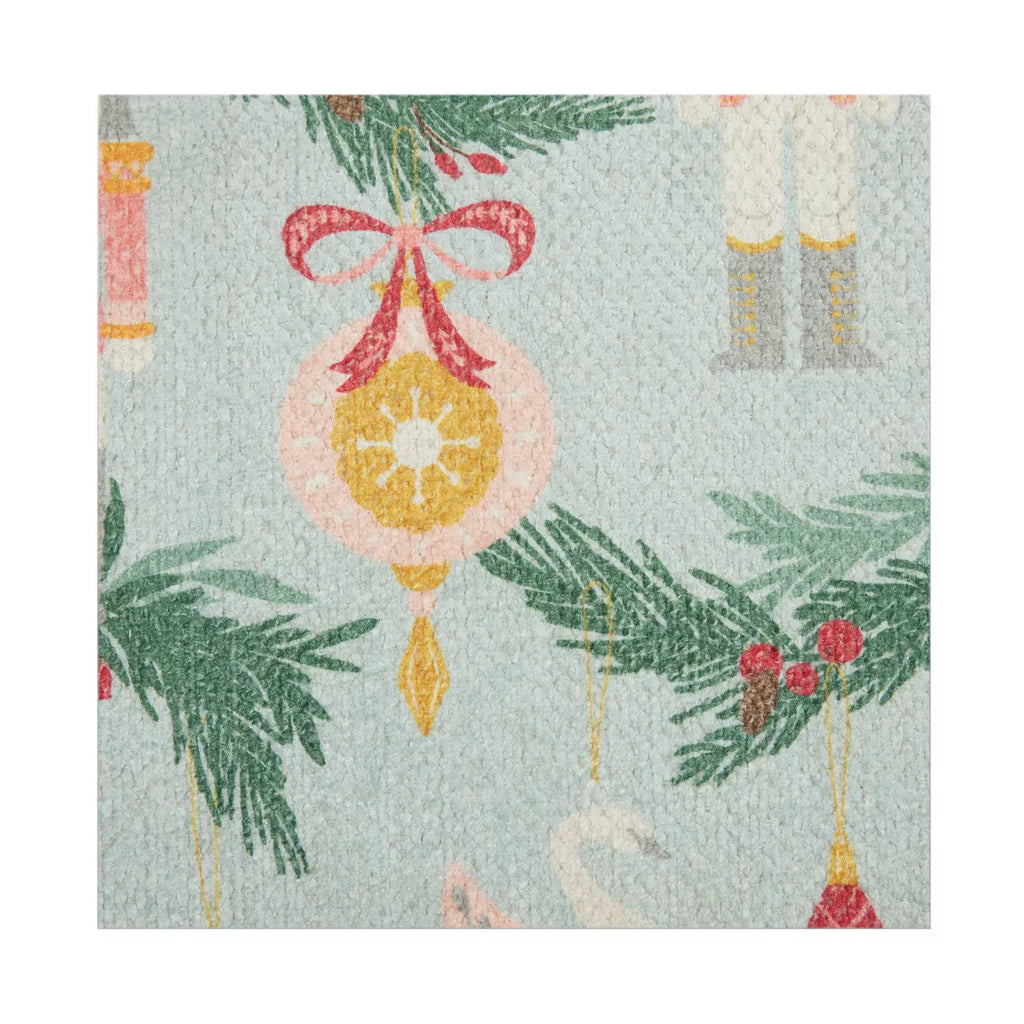 20"x34" Holiday Ornament Variety Scatter Rug Green