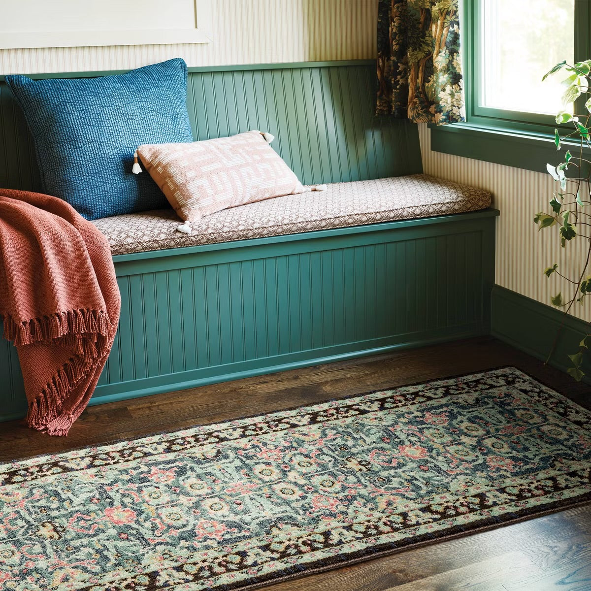 2'4"x7' Floral Persian Runner Rug - Threshold