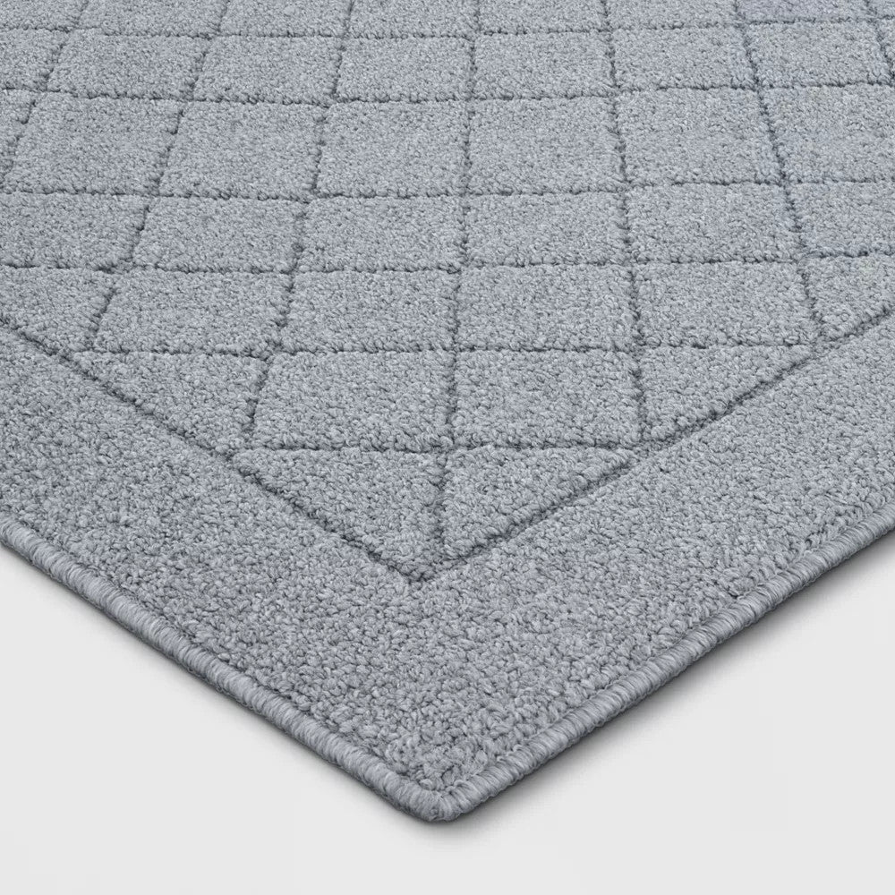 2'6"X3'10" Washable Diamond Clarkson Tufted And Hooked Accent Rug Gray - Threshold