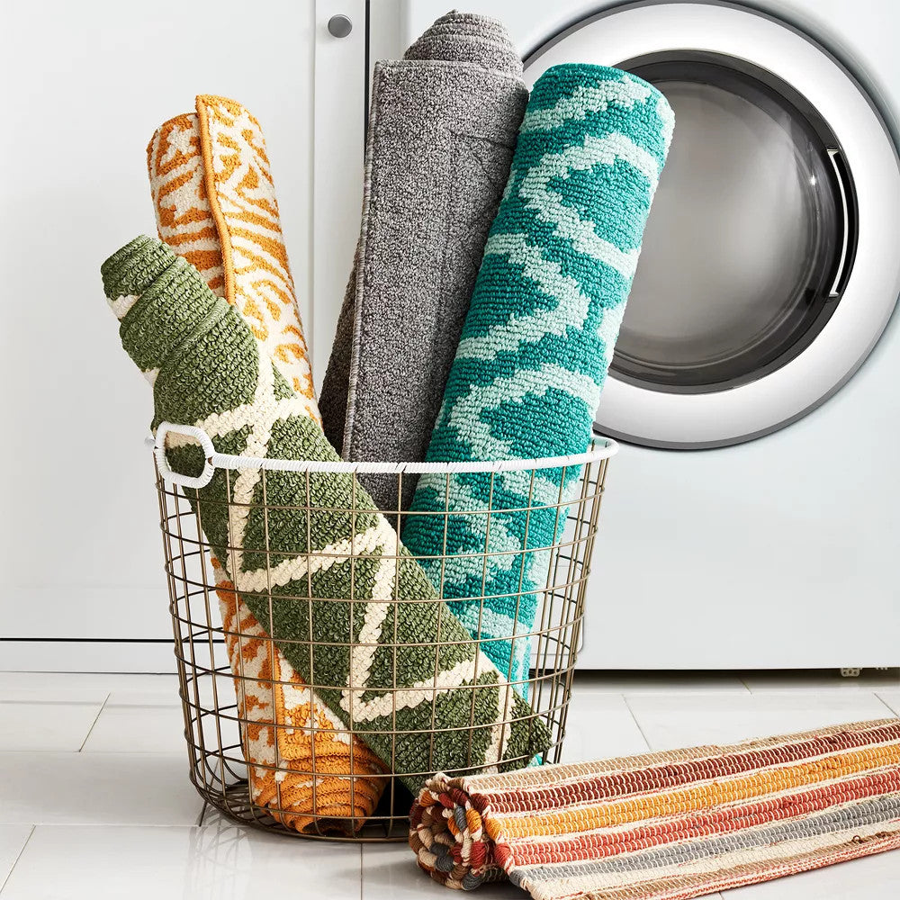 2'6"X3'10" Washable Diamond Clarkson Tufted And Hooked Accent Rug Gray - Threshold