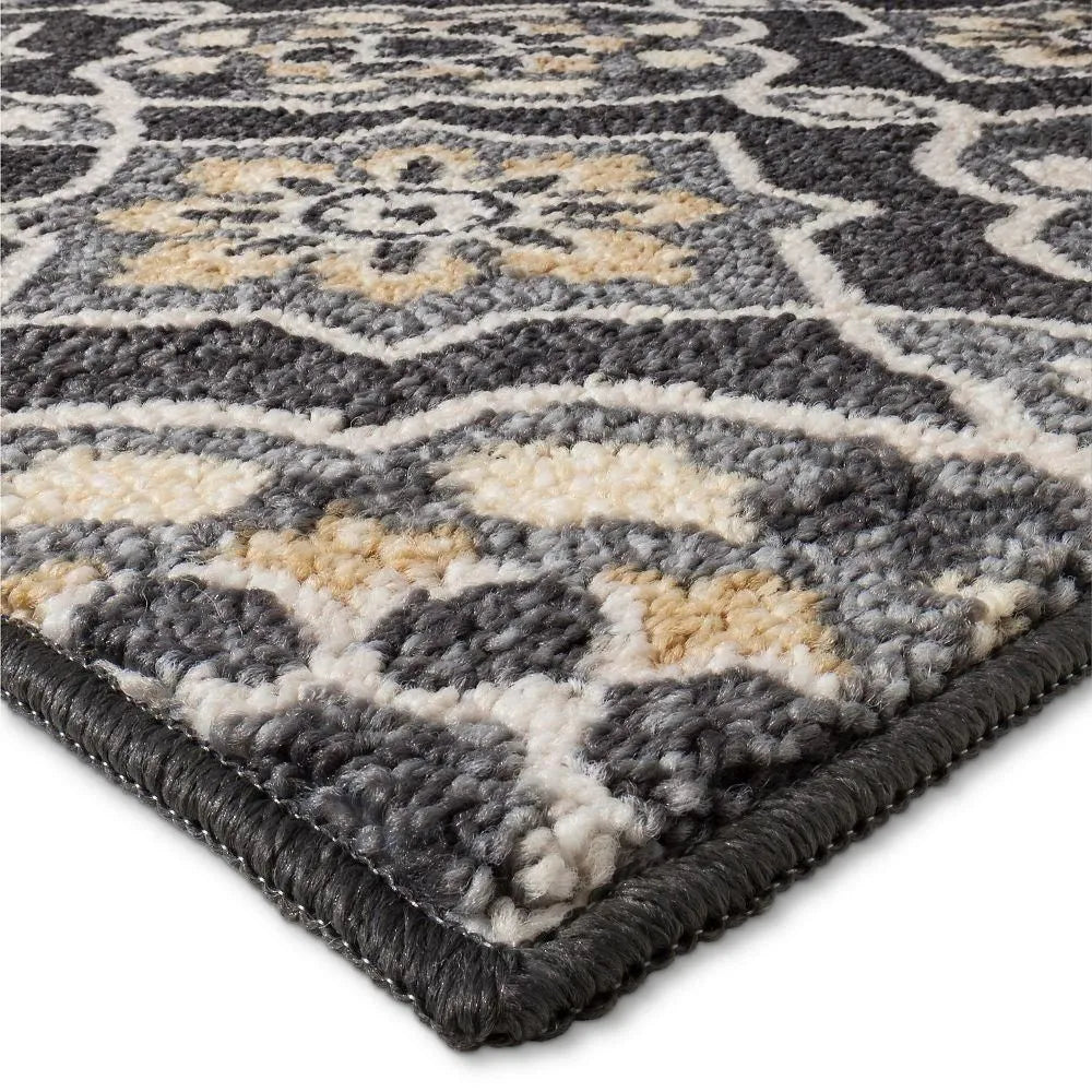 2'6"X3'10" Washable Rowena Accent Rug Charcoal Gray - Threshold