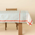 60"x84" Multi Plaid Woven Tablecloth Cream -Hearth & Hand with Magnolia