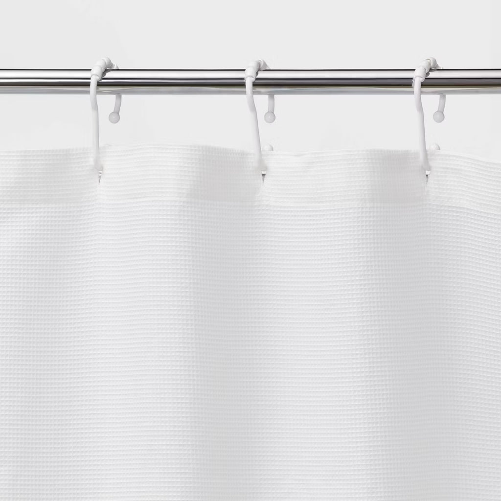 Waffle Weave Shower Curtain White - Room Essentials