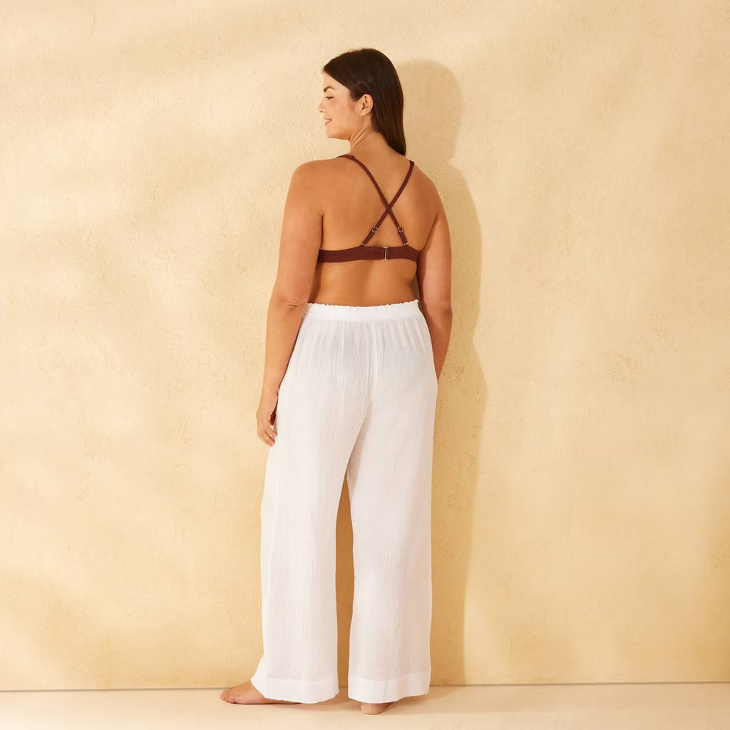 M (8-10) Women's Gauze Cover Up Pants - Shade & Shore