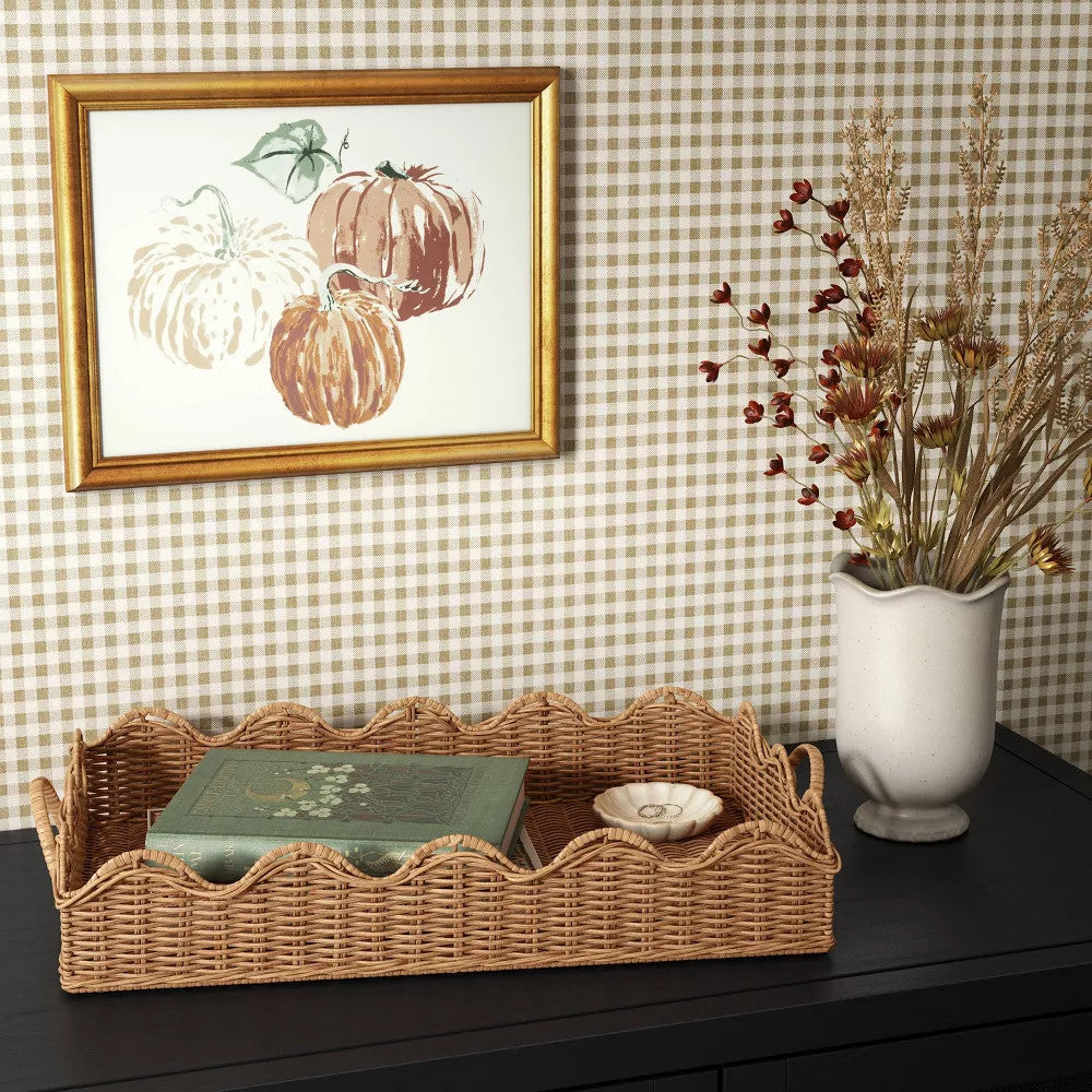 Scallop Wicker Tray - Threshold