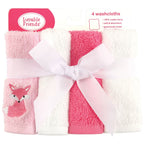Luvable Friends Baby Girl Super Soft Cotton Washcloths