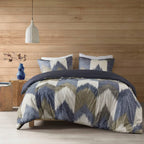 INKIVY Alpine Reversible King Chevron Navy KingCalifornia King