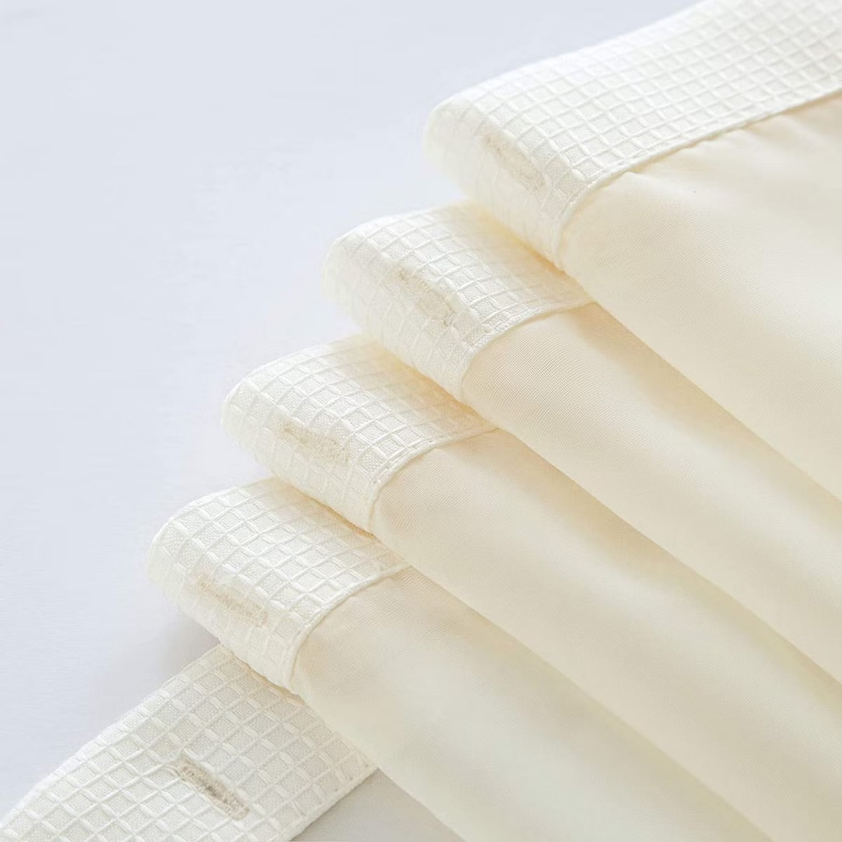 Spa 251 Waffle Complete Shower Curtain Ivory Shower Curtain