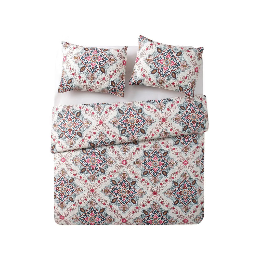 VCNY Home Wyndham 3-Pc. King Medallion Q Multi King