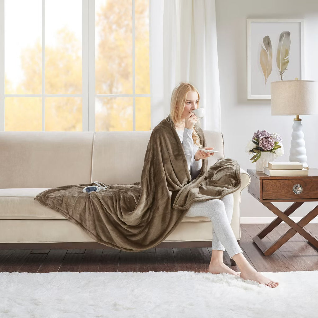 Beautyrest Beautyrest Plush Electric Thro Mink Throw