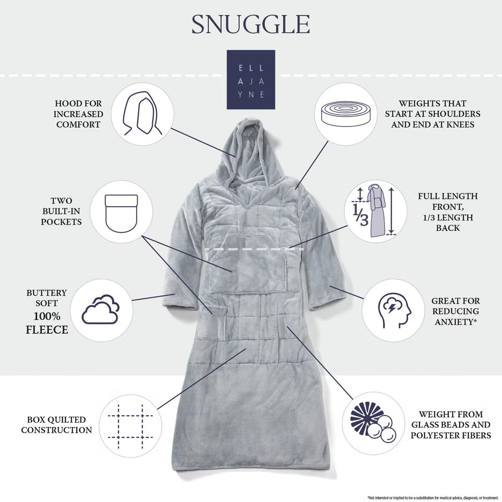 Ella Jayne Ella Jayne Wearable Weighted S Gray 10lb Weighted Throw