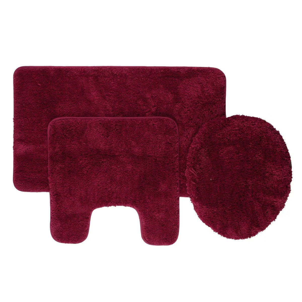 Popular Bath Popular Bath 3-Pc. Florence Ru Burgundy 3 Piece Set