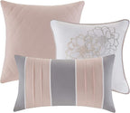 Madison Park Lola 6-Pc. FullQueen Duvet Co GreyPeach FullQueen