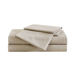 London Fog Garment Wash Solid Khaki Twin Sheet Set