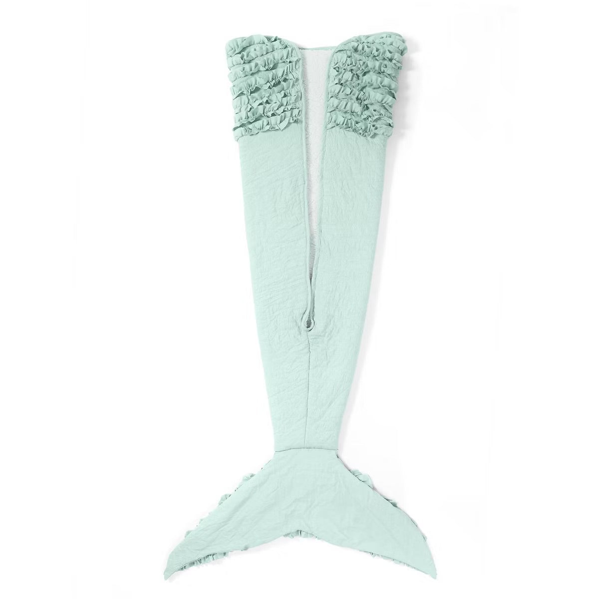 Lush Decor Kids Mermaid Ruffle Blue Throw