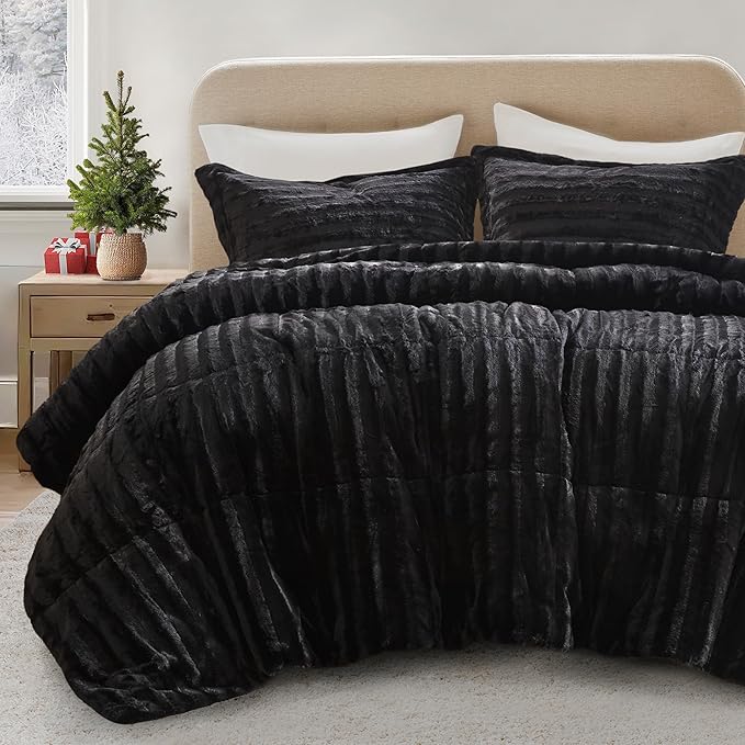 Madison Park Duke Reversible 3-Pc. KingCal Black KingCalifornia King