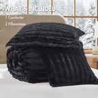 Madison Park Duke Reversible 3-Pc. KingCal Black KingCalifornia King