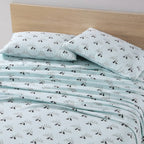 Eddie Bauer Printed Cotton Fla Dog Friends Blue King Sheet Set