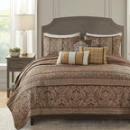Madison Park Bellagio 6-Pc. Quilted King Co Brown King