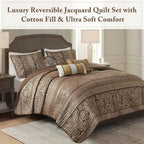 Madison Park Bellagio 6-Pc. Quilted FullQu Brown FullQueen