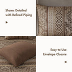 Madison Park Bellagio 6-Pc. Quilted FullQu Brown FullQueen