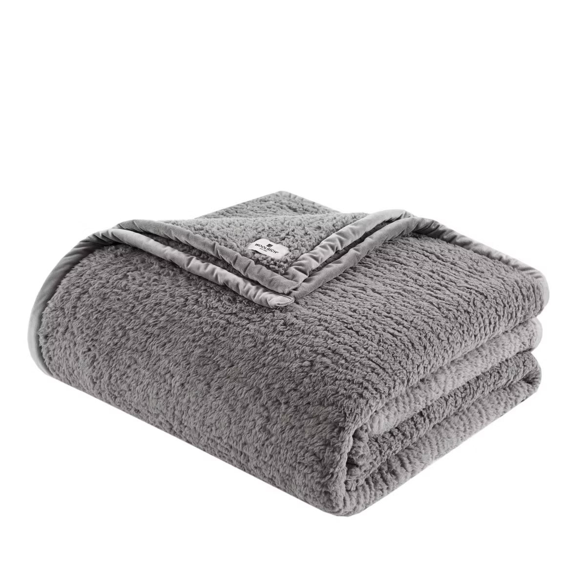 Woolrich Burlington Twin Berber Blanket Grey Twin
