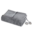 Beautyrest Electric Plush King Blanket Grey King