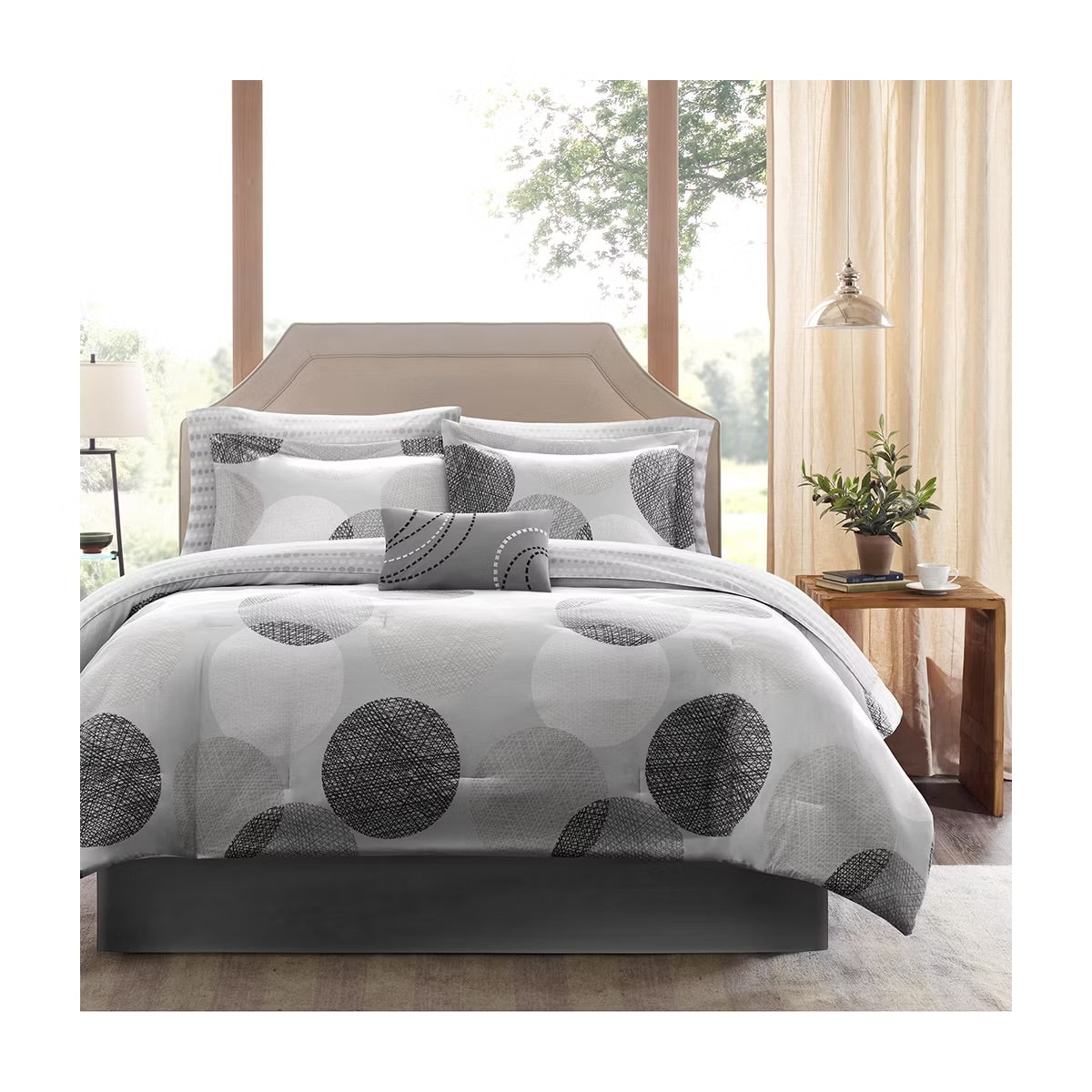 Madison Park Essentials Knowles 9-Pc. Calif Grey California King