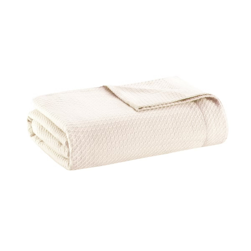 Madison Park Egyptian Cotton King Blanket Ivory King