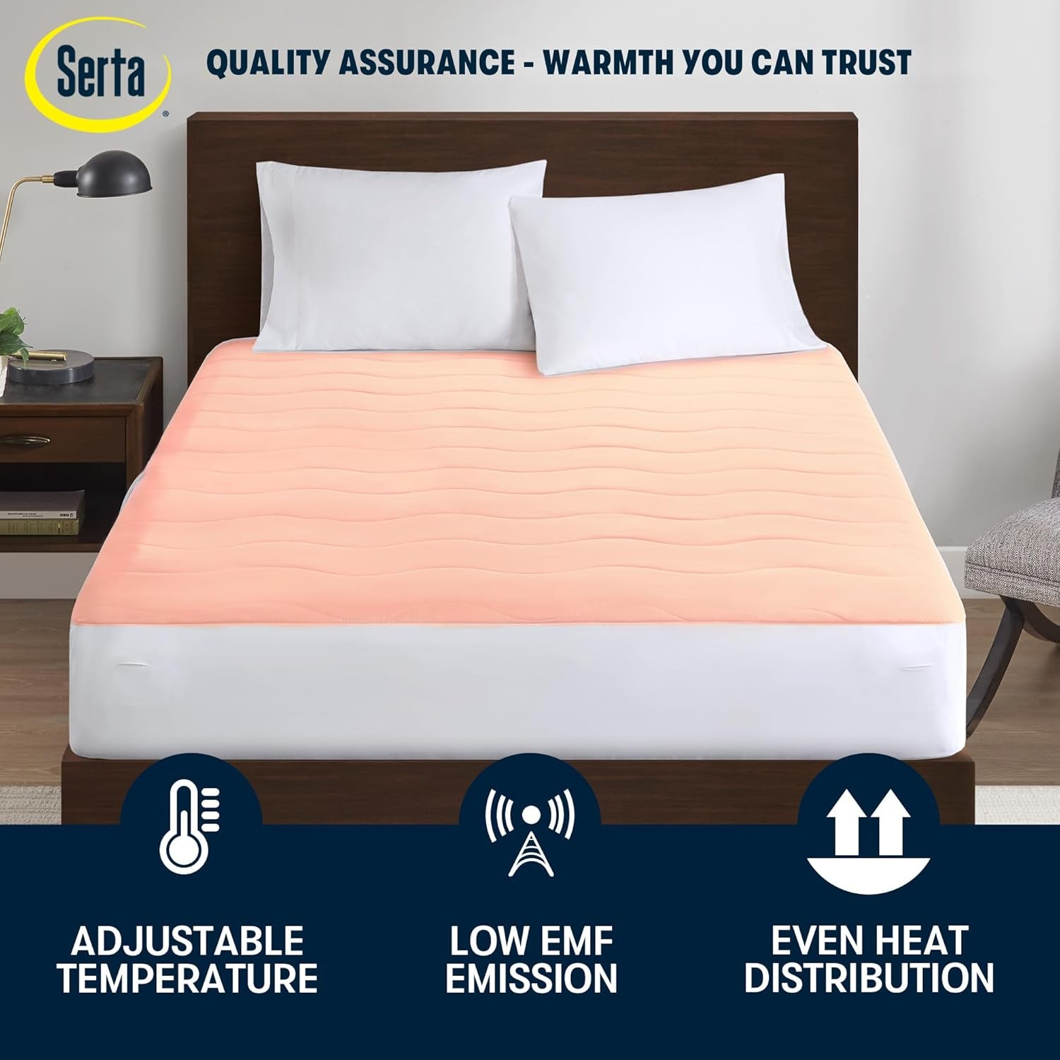 Serta Electric Mattress Pad, F White Full