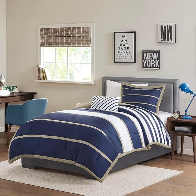 Intelligent Design Mi Zone Ashton TwinTwin XL 3 Navy TwinTwin XL